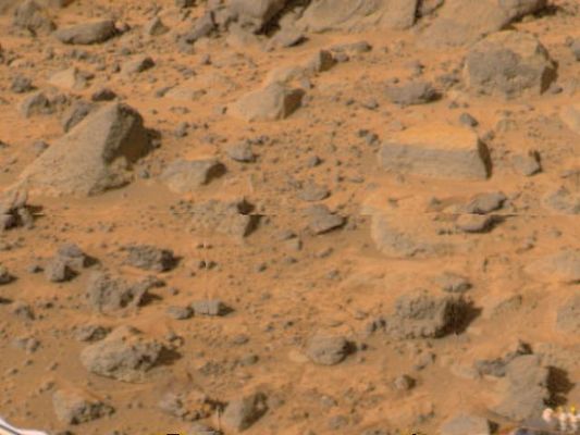 Wedge & Flat Top - Sol 5
Caption originale:"Here we see the rocks named Wedge and Flat Top imaged in natural colors as part of the so-called Monster Panorama".
Parole chiave: Mars rocks - Wedge & Flat Top