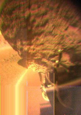 Yogi on Mars! (in true colors) - Sol 7
Original caption:"Color image from the rover with a close-up view of Yogi".
Parole chiave: Mars rock - Yogi