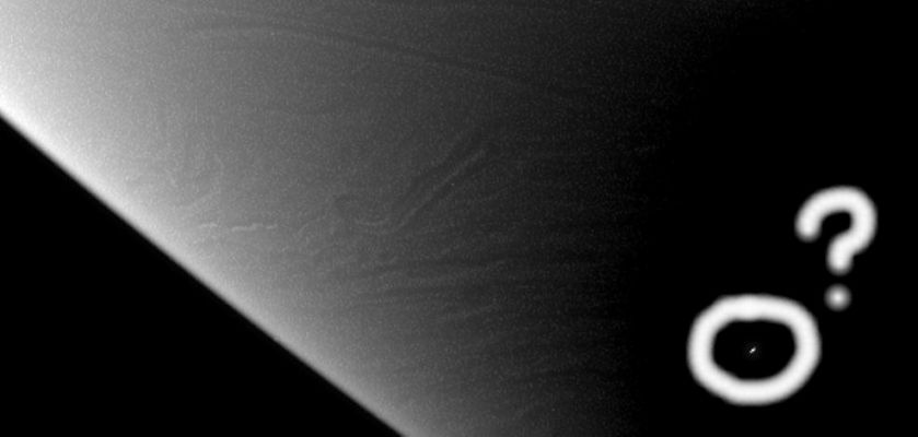 Is that a "Vertical Relief"?!?
Occasional views like this one, showing "vertical relief" in Saturn's cloud tops, help the streamers and swirls of gas seem more like a three dimensional structure than a smooth surface. As on Saturn's solid moons, vertical relief is easiest to view near the Terminator, and makes visible the shading of deeper cloud tops by high altitude bands. 

The image was taken in visible light with the Cassini spacecraft narrow-angle camera on Jan. 23, 2006, at a distance of approx. 2.7 MKM (about 1,7 MMs) from Saturn. Resolution in the original image was 16 Km (about 10 miles) per pixel. The image has been magnified by a factor of two and contrast-enhanced to aid visibility.
Parole chiave: Saturn - Atmosphere - upper layers - Controversial