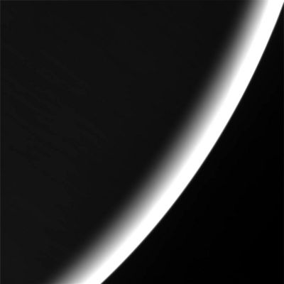 Saturn's limb
Original caption:"W00011753.jpg was taken on October 30, 2005 and received on Earth October 30, 2005. The camera was pointing toward SATURN at approximately 345.545 Km away, and the image was taken using the CL1 and BL1 filters. This image has not been validated or calibrated".
Parole chiave: Saturn - Atmosphere - upper layers