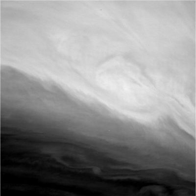 Turbulence (2)
Caption NASA:"W00016803.jpg was taken on August 16, 2006 and received on Earth August 18, 2006. The camera was pointing toward Saturn that, at the time, was approx. 219.806 Km away.
This image was taken using the MT3 and CL2 filters".
Parole chiave: Saturn - Upper Atmosphere