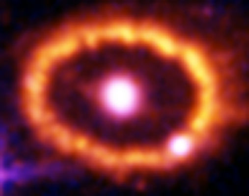 Supernova 1987A
"...Language is a system of interdependent terms in which the value of each term results solely from the simultaneus presence of the others..."

Ferdinand de Saussure (1857-1913) - "Course in General Linguistics"
Parole chiave: Hubble Images