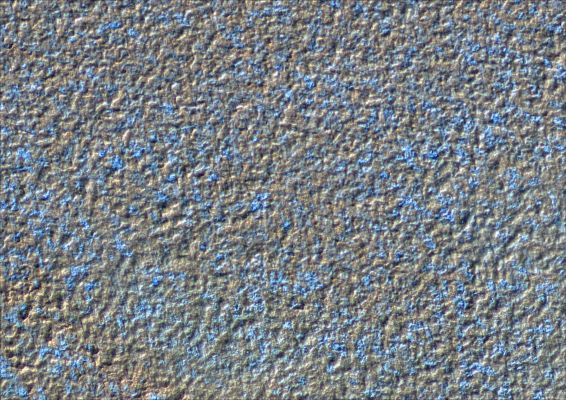 Chasma Boreale (3)
Image TRA_000840_2750 was taken by the High Resolution Imaging Science Experiment (HiRISE) camera onboard the Mars Reconnaissance Orbiter spacecraft on September 30, 2006. 
The image is centered at 84,7° North Latitude and 16,1° East Longitude. The range to the target site was 319 Km (about 199 miles). At this distance the image scale is 32 cm/pixel (with 1 x 1 binning) so objects ~96 cm across are resolved. 
The image shown here has been map-projected to 25 cm/pixel and North is up. The image was taken at a local Mars time of 3:28 PM and the scene is illuminated from the West with a solar incidence angle of 68,1°, thus the Sun was about 21,9° above the horizon. 
At a Solar Longitude of 114,2°, the season on Mars is Northern Summer / Southern Winter.
Parole chiave: Mars from orbit - North Polar Features - Layers - Chasma Boreale