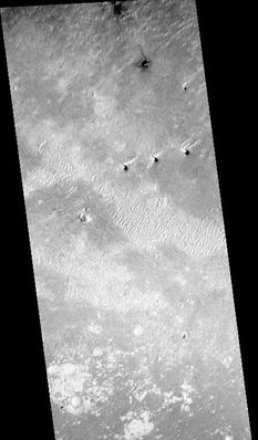 Unusually-looking Features in Terra Meridiani (Original NASA/MGS/MSSS b/w CTX Frame)
nessun commento
Parole chiave: Mars from orbit - Dunes - Controversial Image