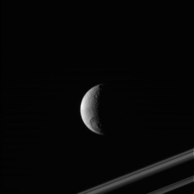 Crescent Tethys
N00041433.jpg was taken on October 13, 2005 and received on Earth October 14, 2005. The camera was pointing toward TETHYS - distant approximately 644.161 Km away - and the image was taken using the P0 and GRN filters. This image has not been validated or calibrated.
Parole chiave: Saturn's Moons - Tethys