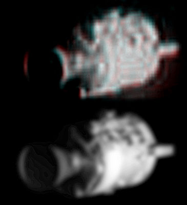 The "Odyssey": what happened to it? (3)
In questo caso, nonostante quanto il Dr Lovell racconti nel suo bel libro "Lost Moon" (in Italia:"Apollo 13", di Jim Lovell e Jeffrey Kluger - Sperling&Kupfer Editori), ciò che ci viene da dire, sulla base delle immagini che possediamo e dell'esperienza che ci siamo fatti, è solo questo: forse il CSM Odyssey non esplose del tutto quando il "problema" occorse, perchè il "problema" non era "interno". 
Forse il CSM Odyssey, durante la sua crociera trans-lunare, "urtò contro  qualcosa" o, se volete, "qualcosa urtò/colpì" il CSM Odyssey, ferendolo, ma in maniera non letale. Lo stesso "qualcosa" che poi ha, come tanti frames sembrano lasciar intendere, "seguito" l'Apollo 13 sino al ritorno a casa, quasi "vegliando" affinchè la situazione, da grave e drammatica che era, non diventasse FATALMENTE irrecuperabile.

Siamo alla fantascienza da "B-movie"? Forse si. Ma Voi, Amici Lettori, immagini alla mano (e dato che conoscete bene la "trasparenza" della NASA...), avete qualche teoria migliore da proporre?...
Parole chiave: Apollo 13 - Controversial frame