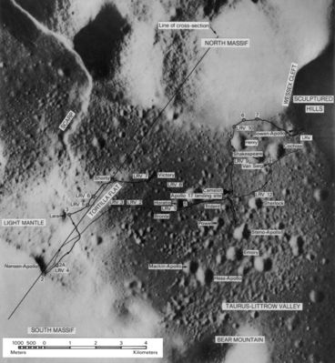 Driving on the Moon, with Cernan and Schmitt
This is figure 10.27 from the Lunar Sourcebook, by G.H. Heiken, D.T. Vaniman and B.M. French.
Parole chiave: Maps