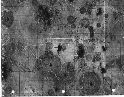 Ocean of Storms - Mission Overview
Apollo 12 (CSM Yankee Clipper and LM Intrepid)
Saturn V
November 14-24, 1969

Charles "Pete" Conrad, Jr.
Richard F. Gordon, Jr.
Alan L. Bean

10 days, 04 hours, 36 minutes
Landing site: Ocean of Storms.
Landing Coordinates: 3.01381 degrees South, 23.41930 degrees West
(Source: National Space Science Data Center)

Retrieved parts of the unmanned Surveyor 3, which had landed on the Moon in April 1967. Apollo Lunar Surface Experiments Package (ALSEP) deployed. 34kg (75 lbs) of material gathered. Two EVAs totaling 7 hours 50 minutes. Lunar surface stay-time, 31.5 hours; in lunar orbit 89 hours, with 45 orbits. LM ascent stage (purposefully) impacted on Moon (after surface crew returns to orbit).
Parole chiave: Mission Overview