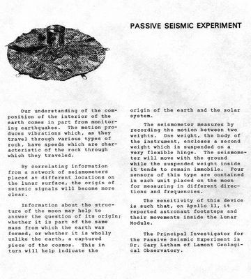 Passive Seismic Experiment
nessun commento
Parole chiave: Apollo 13 Technical Files