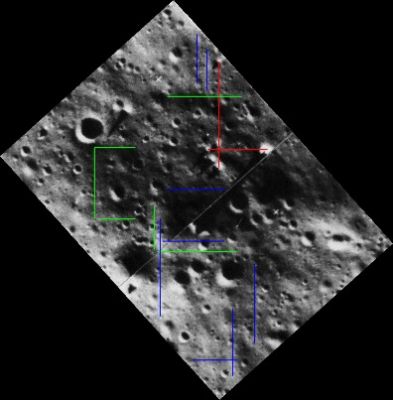 LO2-61H3 - The "Blair Cuspids" - alignments suggesting a possible "geometry"
...costituiscono certamente un'Anomalia. Si tratta di una serie di 7 "colonne", piuttosto alte e dalle forme lineari: pensare che ci sia solo la Natura dietro di esse forse è eccessivo. Come è certamente eccessivo (sempre secondo noi) vedere tutta una serie di "rigide geometrie" e di "evidenti artificialità" dietro la loro posizione. 
E che dire, allora, della Cuspide di Phobos? O dell'altra Cuspide Lunare "scoperta" proprio da Lunar Explorer Italia studiando gli Apollo 15 frames e che ora Vi riproponiamo?
Parole chiave: Controversial - Moon surface anomalous features