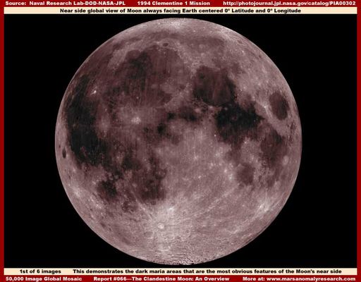 The "Towers" of the Moon: Alien artifacts, Myth or Bogus? (1)
Noi non abbiamo idea di chi sia il Ricercatore - anzi: l'Investigatore - che si firma Joseph P. Skipper (il "Capitano" J.P.), ma abbiamo letto quasi tutti i suoi lavori (tanti, tutti pubblicati sul Sito "Mars Anomaly Research", che Vi suggeriamo caldamente di andare a guardare) e ci siamo convinti di aver trovato degli spunti molto interessanti, sia sul Capitolo "Luna", sia sul Capitolo "Marte", che proveremo a rivedere insieme a Voi. 
Forse siamo solo su una piccola isola sperduta nel 'Mare Magnum' delle speculazioni e/o forse ci siamo imbattuti in una sorta di Richard Hoagland dalle idee leggermente più 'alternative' e, dal nostro punto di vista, sostanziabili: non lo sappiamo ancora. 
Ciò che sappiamo è che il materiale raccolto e studiato dall'Investigatore J.P. Skipper è decisamente interessante e quindi meritevole di essere visto e commentato: noi ci proveremo, al meglio delle nostre capacità e poi sarete Voi, come sempre, a giudicare i risultati.

Purtroppo, con una comunicazione da noi ricevuta oggi, 12 Giugno 2005, il Dr Skipper ci ha NEGATO il permesso di utilizzare – in qualsiasi modo ed a qualsiasi fine – il materiale da lui prodotto e pubblicato sul Sito “Mars Anomaly Research”.
Questa decisione – che, in tutta onestà, ci lascia un po’ perplessi – rientra comunque nel diritto che ciascun Ricercatore ha di usare il proprio materiale ed i propri studi come meglio crede e ritiene, in ottemperanza a quanto previsto e stabilito dalle Leggi e dalle Normative Internazionali in materia di Copyright e di tutela del Diritto di Autore.
Pertanto, pur ritenendo la decisione del Dr Skipper come un atto ‘vagamente ed inutilmente scortese’, siamo costretti e rimuovere tutti i frames (ed i relativi commenti) estratti dal Sito “Mars Anomaly Research”, al quale comunque Vi rimandiamo.

Parole chiave: The Moon from Clementine