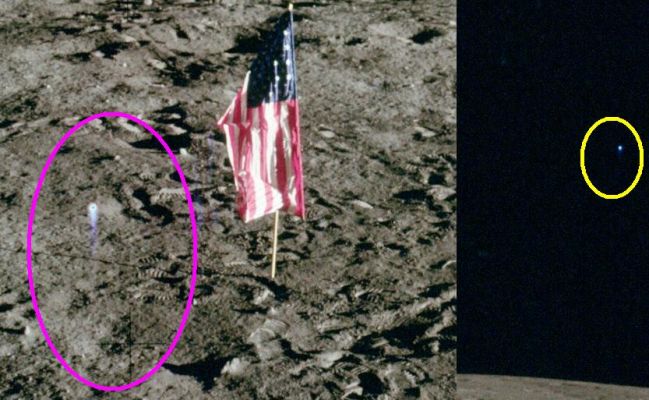 AS 12-46-6865 (HR) - Superimposed Photoartifacts?
Un fatto: tra i frames ultracompressi, i frames in HR e gli Original NASA Uncompressed esistono differenze enormi. L'eccessiva compressione di un frame è sovente causa della creazione di photoartifacts, ma anche la digitalizzazione può essere una causa di photoartifacts. Altre volte, come vedrete, i photoartifacts esistono perchè le ottiche hanno un difetto e quindi anche l'immagine soffre un difetto (ad esempio perchè esiste un mini-graffio della lente o dell'obbiettivo, oppure perchè un granulo di polvere o di pulviscolo atmosferico è rimasto imprigionato all'interno della camera; o magari perchè, semplicemente, la pellicola originale è molto vecchia e la vecchiaia può essere all'origine di photoartifacts i quali poi si riflettono nella digitalizzazione e così via). Il problema, però, non è solo conoscere i photoartifacts, ma anche identificare quelli veri (che possono avere le cause che abbiamo descritto o altre ancora che non ci vengono in mente ma che esistono), da quelli "superimposed". Con questo termine (superimposed) si intende il "difetto aggiunto ad un frame altrimenti immune da vizi" (superimposed--->sovrapposto). 
Ma perchè collocare un vizio in un frame buono, Vi chiederete: ebbene i motivi possono essere davvero tanti - fra cui anche l'errore umano - ma la nostra sensazione è che questa tecnica, alcune volte, sia stata usata per screditare i frames che, sfuggiti alle maglie larghe di una censura in origine troppo blanda contenevano Anomalìe significative. Come fare a screditare il lavoro degli Anomaly Hunters? Semplice: superimponendo le Anomalìe stesse (originali o ricreate digitalmente) su frames perfetti ed in punti incongrui con la possibile natura dell'Anomalìa: una forma subdola ed efficacissima di depistaggio tecnologico, insomma.
Parole chiave: Lunar Surface - Controversial