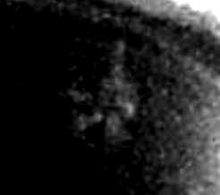 AS 12-48-7071 - Check the Visor! (E-EDM; credits for the add. process.: Dr Paolo C. Fienga - LXTT/IPF)
Ci siamo: ecco l'oggetto (o il "riflesso", così non mi chiameranno "complottista" anche per questa....) assai ben visibile, ben contrastato e con svariati dettagli intriganti visibili.

E' un "riflesso" a Vostro parere?

E, se dite di "SI", Vi chiedo: ma di COSA?!? 

Non scherziamo, per favore. 
Non voglio convincere nessuno e non mi interessa portare avanti teorie strane. Ma quello che stiamo guardando NON é un riflesso. E' altro.

Per cui, o si tratta di un image-artifact (ultra-bizzarro) di qualche tipo, oppure.... Oppure no. 

Mi fermo qui.
Parole chiave: Lunar Surface - Controversial