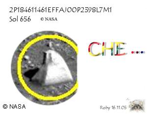 D�j� vu...The "Stove"
Questa è un Anomalìa davvero notevole e, nell'evidenziarla, ci congratuliamo con Roby e ci scusiamo con Steve Troy. Perchè? Perchè questo rilievo, che Roby ha rintracciato nel Sol 656 di Spirit, era già stato individuato nei dintorni del Landing Site di Spirit (e dunque nei primi 30/35 Soles di permanenza del MER sul Pianeta Rosso) dal Ricercatore Americano (seguace del Prof. Richard Hoagland) Steve Troy. Noi avevamo bollato la sua "scoperta" come una "bufala". In realtà, se di bufala si tratta, è una "bufala a metà" ed il perchè è presto detto: che questo rilievo NON sia un artifact (e cioè un "manufatto") a noi sembra evidente; ma che esistano DUE RILIEVI NATURALI IDENTICI sulla Superficie di Marte, DISTANTI fra loro ed ENTRAMBI RIPRESI dal MER Spirit...Beh, qui si superano le logiche della Casualità e si entra in un ambito molto diverso, molto più intrigante e - decisamente - MOLTO più misterioso ed affascinante.

Congratulazioni al nostro Amico e Socio "Roby"!
Parole chiave: Martian Surface - Rocks, Sand and Debris - Controversial