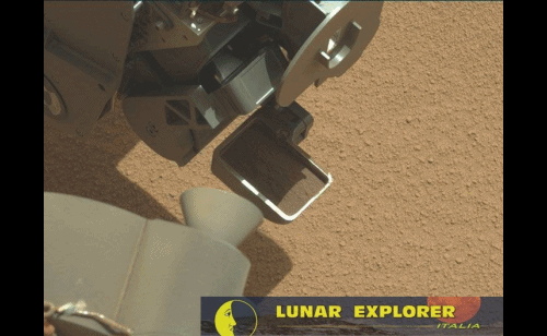 Good Vibrations... - Sol 61 (a GIF-Movie by Dr Gianluigi Barca/Lunar Explorer Italia/Italian Planetary Foundation)
nessun commento
Parole chiave: GIF-Movies - Curiosity's Scoop and Sieve