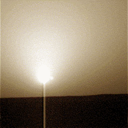Dusty Sunset... (credits: Dr M. Faccin)
Un Sole lontano si spegne, creando fantastici effetti ottici con i suoi ultimi raggi che incontrano le polveri in sospensione nella tenue Atmosfera Marziana.

Splendido.
Parole chiave: GIF-Movies - Martian Sunset