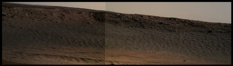 On the Edge of Bonneville Crater - Sol 79 (an Image-Mosaic in Absolute Natural Colors; credits for the additional process. and color.: Dr G. Barca)
nessun commento
Parole chiave: Martian Surface - Craters - Bonneville Crater