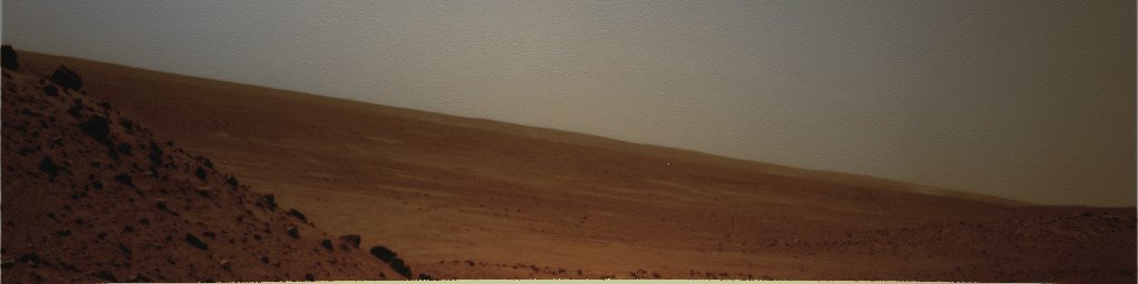 Unexplainable Bright "Spot" on Gusev Plain - Sol 1935 (Natural Colors; credits: Lunar Explorer Italia)
nessun commento
Parole chiave: Martian Horizon - Gusev Crater