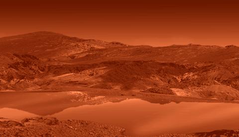 Ethane Lake on Titan
NASA scientists have concluded that at least one of the large lakes observed on Saturn's moon Titan contains liquid hydrocarbons, and have positively identified the presence of ethane. This makes Titan the only body in our solar system beyond Earth known to have liquid on its surface. 

Scientists made the discovery using data from an instrument aboard the Cassini spacecraft. The instrument identified chemically different materials based on the way they absorb and reflect infrared light. Before Cassini, scientists thought Titan would have global oceans of methane, ethane and other light hydrocarbons. More than 40 close flybys of Titan by Cassini show no such global oceans exist, but hundreds of dark, lake-like features are present. Until now, it was not known whether these features were liquid or simply dark, solid material. 

"This is the first observation that really pins down that Titan has a surface lake filled with liquid," said Bob Brown of the University of Arizona, Tucson. Brown is the team leader of Cassini's visual and mapping instrument. The results will be published in the July 31 issue of the journal Nature. 

Ethane and several other simple hydrocarbons have been identified in Titan's atmosphere, which consists of 95 percent nitrogen, with methane making up the other fiver percent. Ethane and other hydrocarbons are products from atmospheric chemistry caused by the breakdown of methane by sunlight. 

Some of the hydrocarbons react further and form fine aerosol particles. All of these things in Titan's atmosphere make detecting and identifying materials on the surface difficult, because these particles form a ubiquitous hydrocarbon haze that hinders the view. Liquid ethane was identified using a technique that removed the interference from the atmospheric hydrocarbons.

The visual and mapping instrument observed a lake, Ontario Lacus, in Titan's south polar region during a close Cassini flyby in December 2007. The lake is roughly 20,000 square kilometers (7,800 square miles) in area, slightly larger than North America's Lake Ontario.

"Detection of liquid ethane confirms a long-held idea that lakes and seas filled with methane and ethane exist on Titan," said Larry Soderblom, a Cassini interdisciplinary scientist with the U.S. Geological Survey in Flagstaff, Ariz. "The fact we could detect the ethane spectral signatures of the lake even when it was so dimly illuminated, and at a slanted viewing path through Titan's atmosphere, raises expectations for exciting future lake discoveries by our instrument."

The ethane is in a liquid solution with methane, other hydrocarbons and nitrogen. At Titan's surface temperatures, approximately 300 degrees Fahrenheit below zero, these substances can exist as both liquid and gas. Titan shows overwhelming evidence of evaporation, rain, and fluid-carved channels draining into what, in this case, is a liquid hydrocarbon lake. 

Earth has a hydrological cycle based on water and Titan has a cycle based on methane. Scientists ruled out the presence of water ice, ammonia, ammonia hydrate and carbon dioxide in Ontario Lacus. The observations also suggest the lake is evaporating. It is ringed by a dark beach, where the black lake merges with the bright shoreline. Cassini also observed a shelf and beach being exposed as the lake evaporates. "During the next few years, the vast array of lakes and seas on Titan's north pole mapped with Cassini's radar instrument will emerge from polar darkness into sunlight, giving the infrared instrument rich opportunities to watch for seasonal changes of Titan's lakes," Soderblom said.

More information is available at: http://www.nasa.gov/cassini, http://saturn.jpl.nasa.gov and http://wwwvims.lpl.arizona.edu .

Parole chiave: Artistic Interpretations of the Solar System