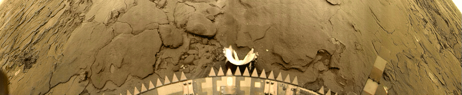 Venus, from Venera 13 (Natural Colors; credits: Ted Stryk)
Ted Stryk comments:"...Here is the other Venera 13 pan. The color data is OK on the sides, but in the center, all color data is nearly blank, making any color variations dubious in that part of the image...".

Parole chiave: Venus' Surface