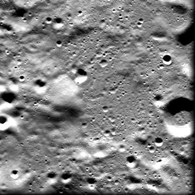 In the vicinities of Crater Pentland (HR)
Caption ESA:"This HR image, taken by the Advanced Moon Imaging Experiment (AMIE) on board ESA’s SMART-1 spacecraft, shows an area close to crater Pentland on the Moon. 
AMIE obtained this sequence on 18 March 2006 from a distance of 573 Km from the surface, with a ground resolution of 52 mt per pixel. The imaged area is centred at a Latitude of 67,7º South and a Longitude of 18,3º East". 
Parole chiave: The Moon from orbit - Highly Cratered Region