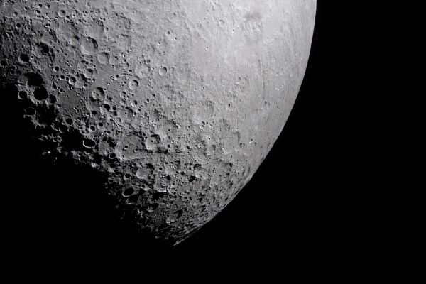 art002e020686 (April 6, 2026) – A portion of the Moon’s Far Side (a.k.a. "Dark Side") is seen along the Terminator, where low-angle Sunlight casts long shadows across the surface. 
A section of the Orientale Basin is visible along the upper right portion of the lunar disk, its structure subtly revealed under grazing illumination. This lighting enhances contrast across the cratered terrain, highlighting variations in Surface Features and providing insight into the Moon’s Geologic History.
Parole chiave: The Moon