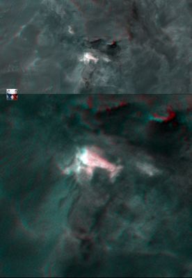 The "Relic" (ctx frame - High-Def-3D; credits: Dr M. Faccin & Lunar Explorer Italia)
La sommità di una collina e, su di essa, sembrano ergersi delle rovine. 

Dite che si tratta di un'illusione ottica? O di una svista? Forse si, ma se inforcate gli "occhialini" e poi andate a guardare, la Vostra opinione potrebbe anche trasformarsi...
Parole chiave: Mars from orbit - Controversial Surface Feature - The "Relic"