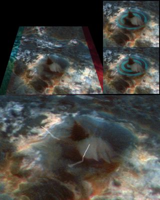 Still Lake (High-Def-3D; credits: Dr M. Faccin & Lunar Explorer Italia)
...forse non è un lago "tradizionale" (anzi: CERTAMENTE NON LO E'!), ma nell'avvallamento che si vede in questo frame, "qualcosa" - in effetti - sembra essersi depositata. Materiale opaco, traslucido, leggermente "mosso".

Avete delle idee? Scrivete!
Parole chiave: Mars from orbit - Controversial Surface Feature: "The Lake"