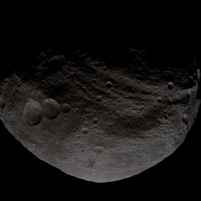 Features of 4-Vesta (Natural Colors; credits for the additional process. and color.: Dr Paolo C. Fienga - Lunar Explorer Italia)
Caption NASA:"NASA's Dawn spacecraft obtained this image with its framing camera on July 23, 2011. It was taken from a distance of about 3200 miles (approx. 5200 Km) away from the giant Asteroid 4-Vesta".
Parole chiave: Asteroids - 4-Vesta