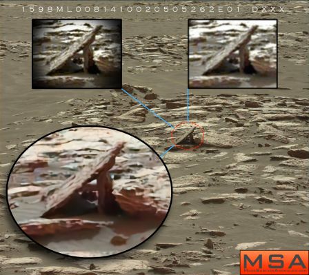 Nature's "tricks"...(Credits: MarsSurfaceAnomalies.com)
Sembra "artificiale" (un manufatto), ma non lo è e non lo può nemmeno essere. Ovviamente, immagine decontestualizzata e quindi, praticamente, inutile.
Parole chiave: Martian Surface