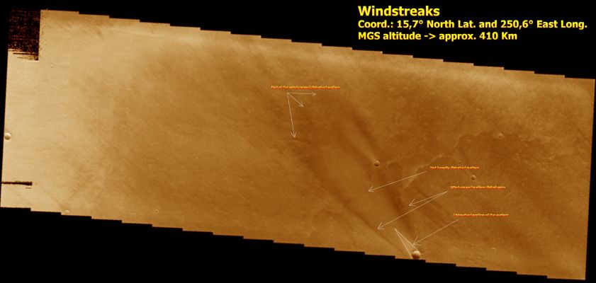 Windstreaks, Pseudo-Windstreaks and Surface Striations (3 - False Colors)
nessun commento
Parole chiave: Mars from orbit - Windstreaks - Controversial