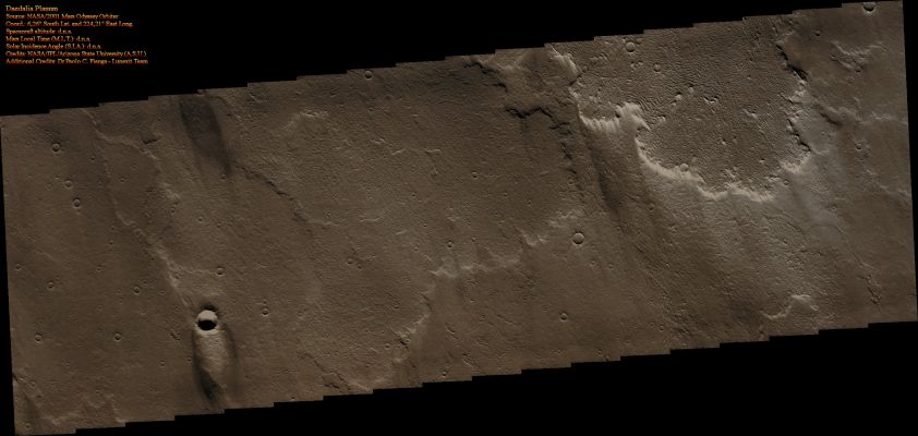 Features of Daedalia Planum (RED Filters OFF - Absolute Natural Colors; credits for the additional process. and color.: Dr Paolo C. Fienga - Lunexit Team)
nessun commento
Parole chiave: Mars from orbit - Daedalia Planum Region
