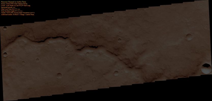 Sinuous Channel in Arabia Terra (Absolute Natural Colors; credits: Dr Paolo C. Fienga - Lunexit Team)
nessun commento
Parole chiave: Mars from orbit - Channel - Arabia Terra Region