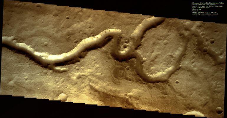 Sinuous Channel in Scamander Vallis: image taken in December, 16th, 2009
nessun commento
Parole chiave: Mars from orbit - Channel - Scamander Vallis