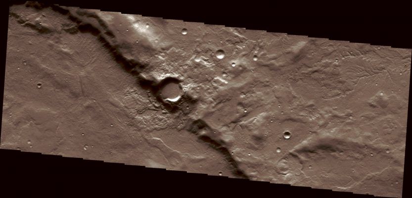 Drainage Channel System (Natural Colors; credits for the additional process. and color.: Dr Paolo C. Fienga - Lunexit Team)
Caption NASA:"This small Channel System is located on the Outer Rim of Sytinskaya Crater".

Coord.: 43,1° North Lat. and 306,4° East Long.
Parole chiave: Mars from orbit - Channel - Middle Northern Latitudes