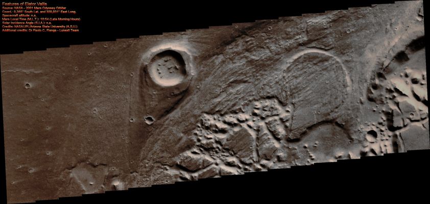 Elator Vallis (Enhanced Natural Colors; credits for the additional process. and color.: Dr Paolo C. Fienga - Lunexit Team)
nessun commento
Parole chiave: Mars from orbit - Channels - Elator Vallis