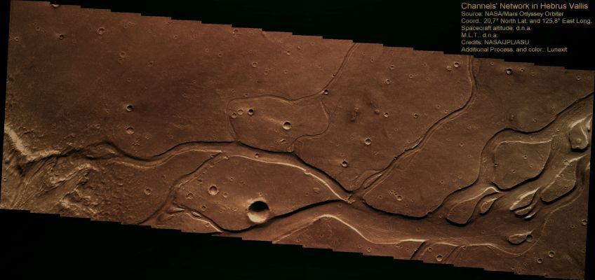 Channel and Tributaries - Hebrus Vallis (Absolute Natural Colors; credits for the additional process. and color.: Dr Paolo C. Fienga - Lunexit Team)
nessun commento
Parole chiave: Mars from orbit - Channel - Hebrus Vallis