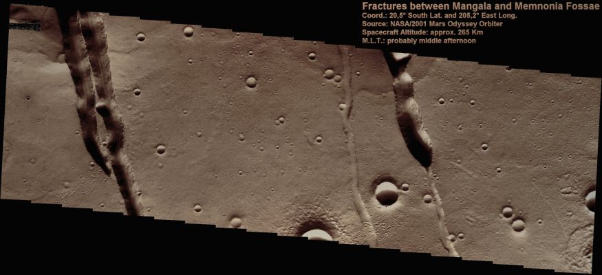Mangala Vallis and Memnonia Fossae (Natural Colors; credits for the additional process. and color.: Dr Paolo C. Fienga - Lunexit Team)
nessun commento
Parole chiave: Mars from orbit - Channels - Mangala Vallis