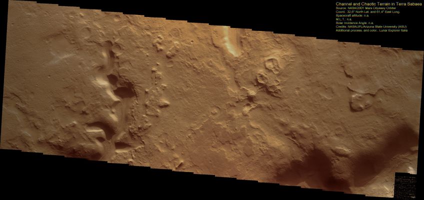 Unnamed Channel and Chaotic Terrain in Terra Sabaea (Natural Colors/Tri-Chromatic Version; credits: Dr Paolo C. Fienga - Lunexit Team)
nessun commento
Parole chiave: Mars from orbit - Channels - Terra Sabaea