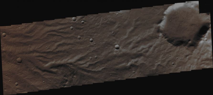 Unnamed Channel near Huygens Crater (Absolute Natural Colors; credits for the additional process. and color.: Dr Paolo C. Fienga/Lunar Explorer Italia/Italian Planetary Foundation)
Orbit Number: 47248 
Latitude: 16,8887° South 
Longitude: 61,3382° East 
Instrument: VIS 
Captured: August, 8, 2012
Parole chiave: Channels - Unnamed Channel near Huygens Crater