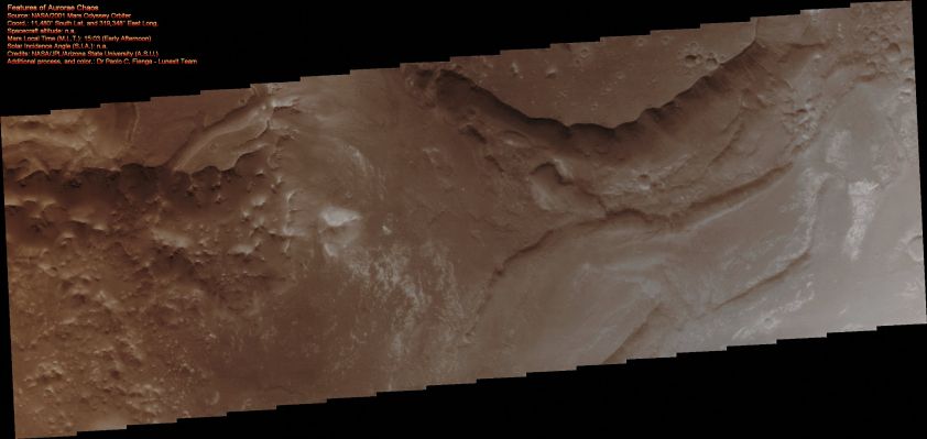 Features of Aurorae Chaos (Natural Colors; credits for the additional process. and color.: Dr Paolo C. Fienga - Lunexit Team)
nessun commento
Parole chiave: Mars from orbit - Chaotic Terrain - Aurorae Chaos