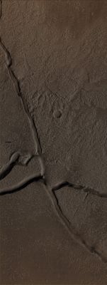 Features of Echus Chasma (CTX Frame - Absolute Natural Colors; credits for the additional process. and color.: Dr Paolo C. Fienga/Lunar Explorer Italia/Italian Planetary Foundation)
In this image, we can see a so-called "Intersection Area" created by a number of Fractures (or, perhaps, Fissures and/or Water or Lava-carved narrow Channels) which are all located on the Floor of Echus Chasma (an Equatorial Chasma found in the Lunae Planum High Plateau Region of Mars, slightly to the North of the gigantic Valles Marineris Canyon System, and approx. 100 Km long and 10 Km wide). 
Echus Chasma contains several Valleys which range - as far as their depth is concerned - from about 1 to 4 Km, and it is now considered, by Planetary Scientists, to be the Water Source Region that allowed the formation and then the (relevant) water-supply of the Kasei Valles Outflow Channel: a large Valley that extends for thousands of kilometers towards the North of the Red Planet.

Mars Local Time: 14:36 (Early Afternoon)
Coord. (centered): 0,377° North Lat. and 279,483° East Long.
Spacecraft altitude: 269,1 Km (such as about 161,111 miles) 
Original image scale range: 53,8 cm/pixel (with 2 x 2 binning) so objects ~ 1 mt and 62 cm across are resolved
Map projected scale: 50 cm/pixel
Map projection: EQUIRECTANGULAR
Emission Angle: 7,7° 
Phase Angle: 47,6°
Solar Incidence Angle: 40° (meaning that the Sun was about 50° above the Local Horizon at the time the picture was taken)
Solar Longitude: 27,0° (Northern Spring - Southern Fall)
Credits: NASA/JPL/University of Arizona
Additional process. and coloring: Lunar Explorer Italia

This picture (which is a NASA - Original Mars Reconnaissance Orbiter b/w and NON-Map Projected frame identified by the serial n. ESP_033591_1805) has been additionally processed, magnified, contrast enhanced, Gamma corrected, and then colorized in Absolute Natural Colors (such as the colors that a human eye would actually perceive if someone were onboard the NASA - Mars Reconnaissance Orbiter and then looked down, towards the Surface of Mars), by using an original technique created - and, in time, dramatically improved - by the Lunar Explorer Italia Team.
Parole chiave: Mars from orbit - Chasmas - Ophir Chasma