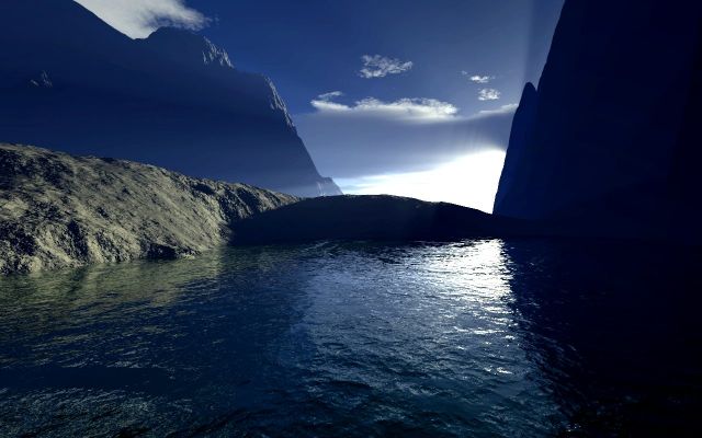 Cold Blue (by Roberto Tremolada)
Se esistesse un Pianeta simile alla Terra in orbita attorno a Sirio (oppure intorno a qualsiasi altra Gigante Blu), la Dominante Cromatica sarebbe quella ipotizzata dal bravissimo Roberto Tremolada, in questo suo spettacolare ed immaginifico quadro. 

"Cold Blue" è un dipinto virtuale dedicato alle gelide acque di un Pianeta Senza Nome e ad uno dei suoi fiumi che, appena illuminato dai raggi azzurri di un Sole tanto grande e maestoso, quanto freddo e troppo lontano, scorre silenzioso nel paesaggio immaginato dall'Autore. 
Un paesaggio che trasmette sensazioni di "stasi temporale" e di atmosfere, sì, limpide e ritempranti, ma anche - e comunque - aliene, desolate e spettrali...
Parole chiave: Fantasy