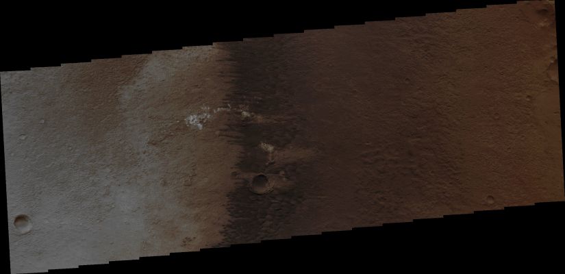 Dunefield inside Briault Crater (Over-Saturated Natural Colors; credits for the additional process. and color.: Dr Paolo C. Fienga - Lunexit Team)
Orbit Number: 42778;
Latitude: 10,0474° South;
Longitude: 89,6182° East;
Instrument: VIS;
Captured: August, 6th, 2011
Mars Local Time (M.L.T.): 14:24 (Early Afternoon)


Parole chiave: Mars from orbit - Craters - Briault Crater