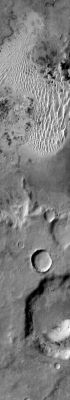 Warm Dunes inside Kaiser Crater (Daytime IR)
Coord.: 47,7° South Lat. and 19,2° East Long.
Parole chiave: Mars from orbit - Craters - Kaiser Crater