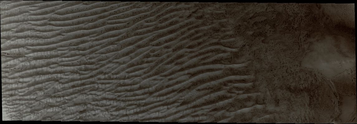 Dunes on Richardson Crater's Floor (Absolute Natural Colors; credits for the additional process. and color.: Dr Paolo C. Fienga - Lunexit Team)
Parole chiave: Mars from orbit - Craters - Richardson Crater