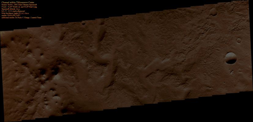 Channel inside Tikhonravov Crater (Natural Colors; credits for the additional process. and color.: Dr Paolo C. Fienga - Lunexit Team)
nessun commento
Parole chiave: Mars from orbit - Craters - Tikhonravov Crater