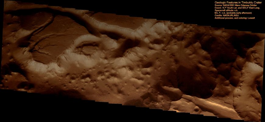 Features of Timbuktu Crater (Absolute Natural Colors; credits for the additional process. and color.: Dr Paolo C. Fienga - Lunexit Team)
nessun commento
Parole chiave: Mars from orbit - Craters - Timbuktu Crater