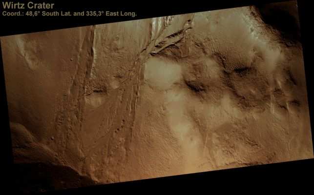 High-Viscosity Flows inside Wirtz Crater (possible True Colors; credits: Lunar Explorer Italia)
nessun commento
Parole chiave: Mars from orbit - Craters - Wirtz Crater