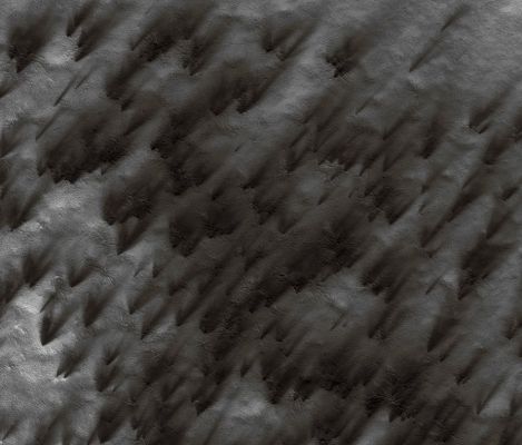 These ARE NOT Trees! (Natural Colors; credits: Dr G. Barca & Lunar Explorer Italia)
Un altro "Mito" Marziano crolla miseramente grazie alle straordinarie ottiche della Sonda Mars Reconnaissance ed al formato JP2. I "Pioppi Marziani" - o, comunque, quei rilievi che svariati Esperti di Anomalìe Spaziali (da Hoagland al Dr Skipper) ritenevano essere delle INDISCUTIBILI EVIDENZE (!) di vegetazione locale - si rivelano per quel che sono: striature scure del suolo, di fatto assai simili ai Wind-Streaks, di cui condividono la Natura (eolica).

Adesso, come Giustizia, Onestà Intellettuale e Buon Senso esigerebbero, noi ci aspetteremmo una piccola "apology" da parte dei fenomeni Skipper ed Hoagland, ma sappiamo benissimo che non verrà...
Parole chiave: Mars from orbit - Fans